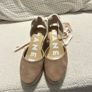 Manebi Women's Tan Espadrille Shoes size 6